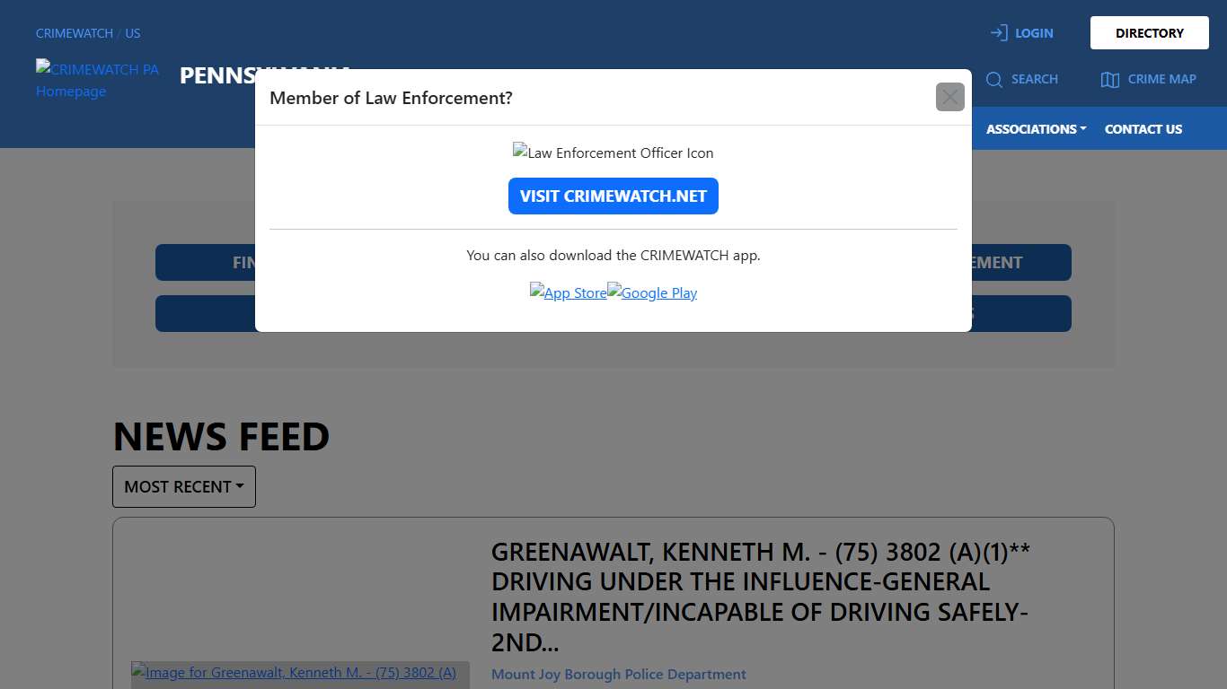 CRIMEWATCH PA Safer communities through collaboration